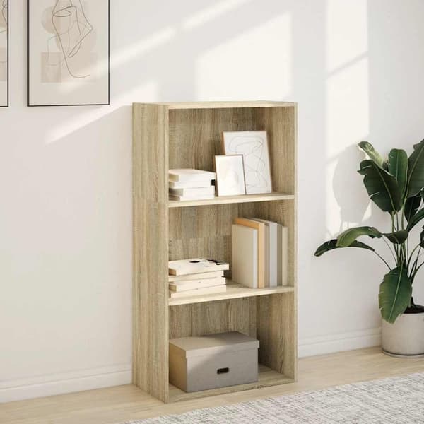 vidaXL Kirjahylly Sonoma-tammi 60x30x114 cm tekninen puu