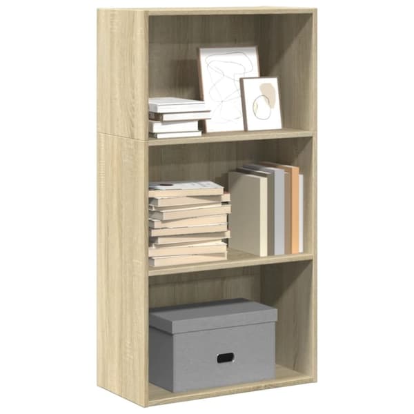 vidaXL Kirjahylly Sonoma-tammi 60x30x114 cm tekninen puu