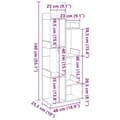Miniatyrbillede 10 af 11: vidaXL bogskab 48x25,5x140 cm spånplade artisan eg