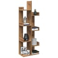 Miniatyrbillede 2 af 11: vidaXL bogskab 48x25,5x140 cm spånplade artisan eg