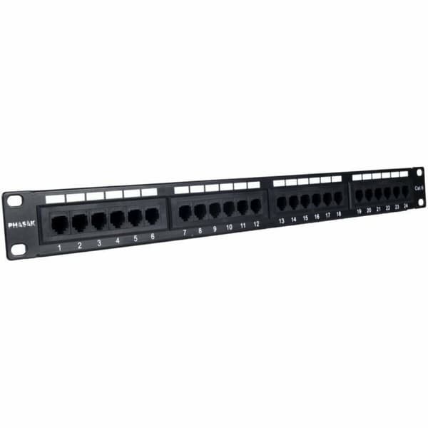Patchpanel 24 UTP Portar Kategori 6 Phasak PU 2420