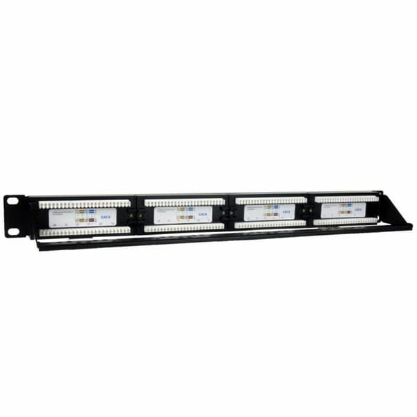 24-port UTP kategori 6 Patch Panel Phasak PU 2424 Sort