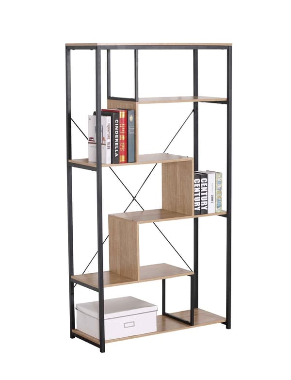 Bokhylla med hyllplan 6 nivåer H160 cm