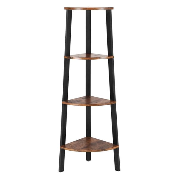 Industriell hörnhylla med 4 nivåer - L48,5 x H125 cm