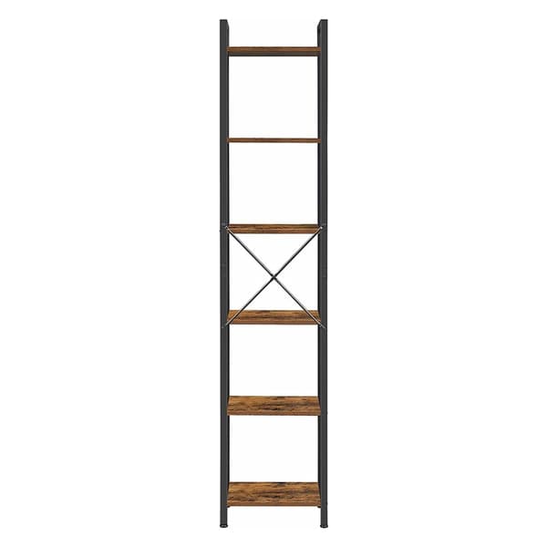 6-vånings industrihylla i metall och trä - L40 x H187,5 cm