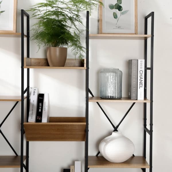 11-våningshylla i industriell stil - L125 x H150 cm