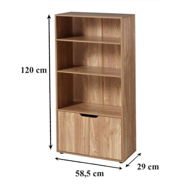 3-plans hylla och 2-dörrars förvaring H120 cm - MODU