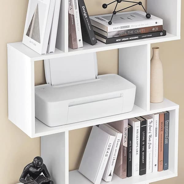 Bibliothèque blanche à 6 niveaux - L70 x H190,5 cm