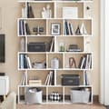 Miniatyrbild 6 av 9: Bibliothèque blanche à 6 niveaux - L70 x H190,5 cm