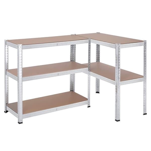 Set med två 5-planshyllor med justerbara brädor - H180 cm
