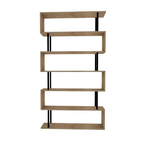Hylla med 7 hyllplan, dekor av safirek L90 cm - Hector