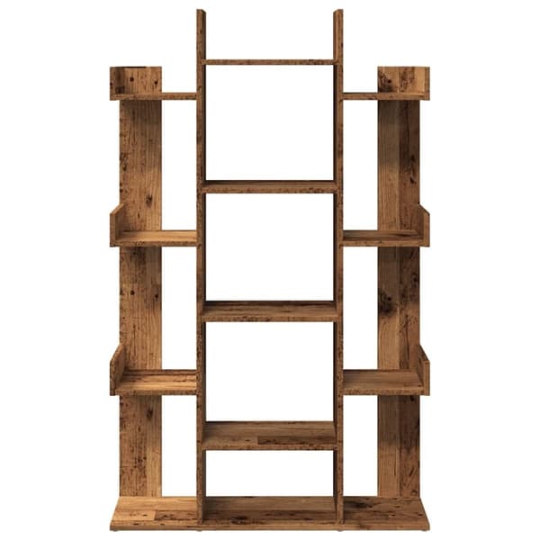 vidaXL bogreol 86x25,5x140 cm konstrueret træ antikt træ