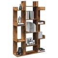Miniatyrbillede 2 af 11: vidaXL bogreol 86x25,5x140 cm konstrueret træ antikt træ