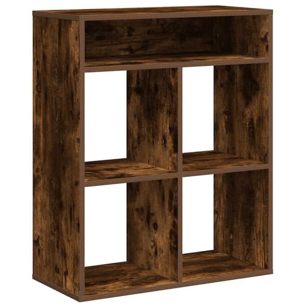 vidaXL Bokhylla rökfärgad ek 66x31x80 cm konstruerat trä