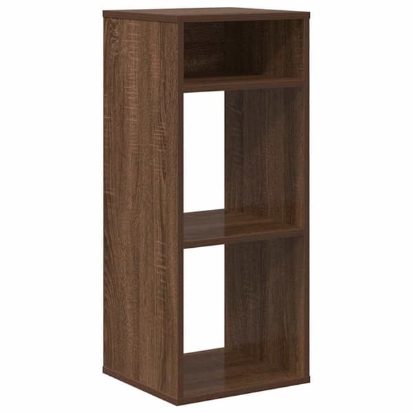 vidaXL Bokhylla rökfärgad ek 34x31x80 cm konstruerat trä