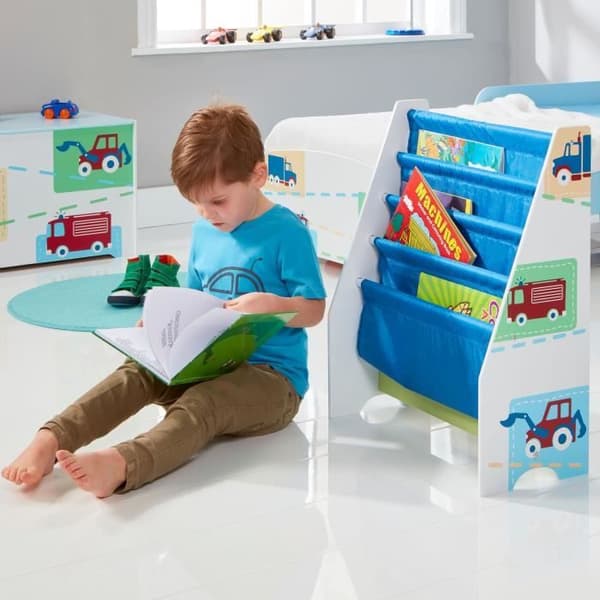 Barnbokhylla - Worlds Apart - Vit - MDF och polyester - 60 x 51 x 23 cm