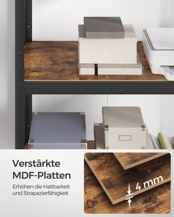 Rootz Heavy Duty Ståhylla - Metallram - Stålkonstruktion - Rostbeständig - Justerbara hyllor - 50cm x 100cm x 200cm