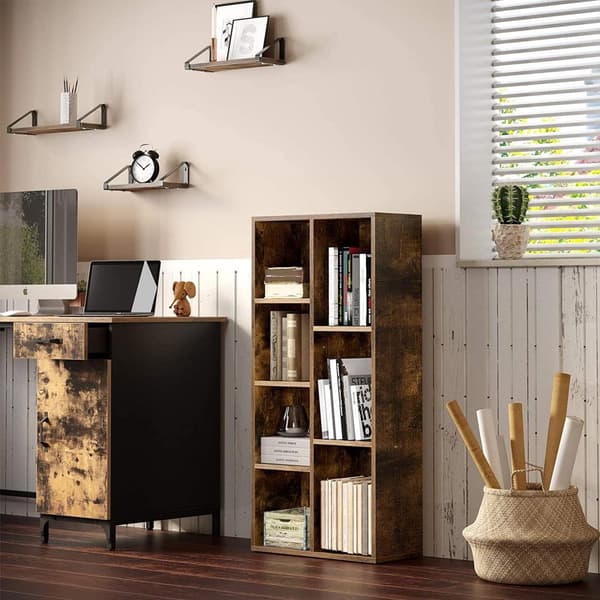 Bogreol - Stående Plandenkast - Stue Cabinet - Vintage Brown