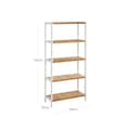 Miniatyrbillede 5 af 7: Stående rack - badeværelsesstativ - med 5 niveauer - bambus - hvidbrun