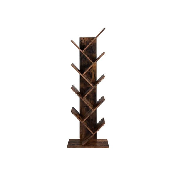 Bokhylla - 8 nivåer - Standing Plank - Book Rack - Brown
