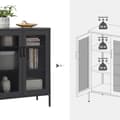 Miniatyrbillede 10 af 10: Opbevaringsskab - Stue Cabinet - Døre - Metal - Sort