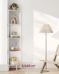 Miniatyrbillede 5 af 8: Corner Board - Corner Cabinet - Med 5 niveauer - Rattan Side Plates - Van Ebony - Beige