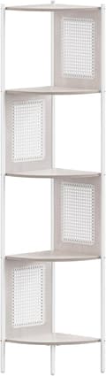 Miniatyrbillede 1 af 8: Corner Board - Corner Cabinet - Med 5 niveauer - Rattan Side Plates - Van Ebony - Beige