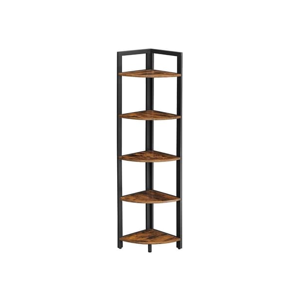 Corner skåp - väggskåp - bokhylla - vintage brun/svart