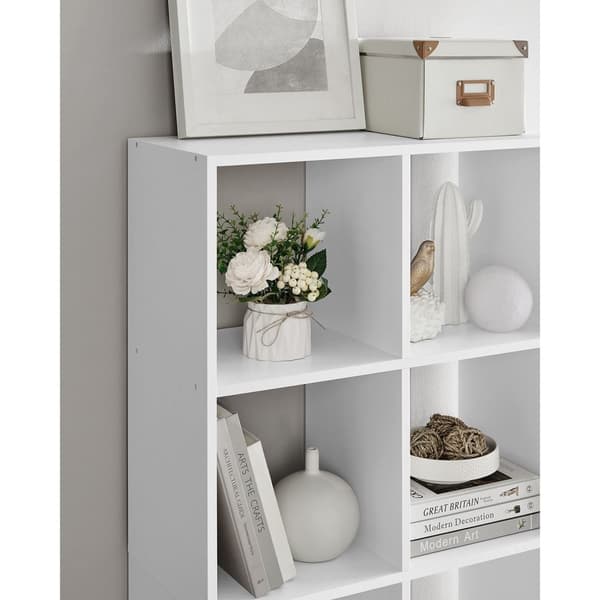 Bogreol - Stue Cabinet - Opbevaringsskaber - med 10 rum - Hvid