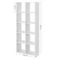Miniatyrbillede 6 af 8: Bogreol - Stue Cabinet - Opbevaringsskaber - med 10 rum - Hvid