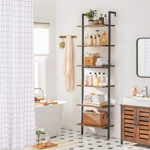 Bokhylla - Ladderboard - 6 Brädor - 60 x 30 x 204,8 cm - Industriell design