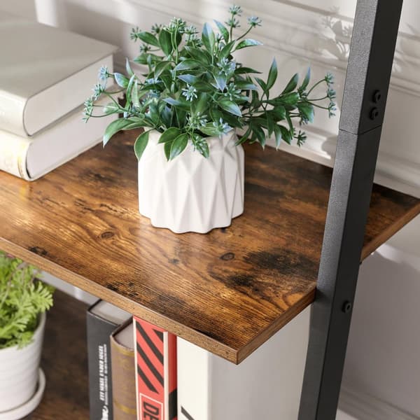 Bogreol - Ladder Rack - 5 niveauer - Industriel design - Brun/sort