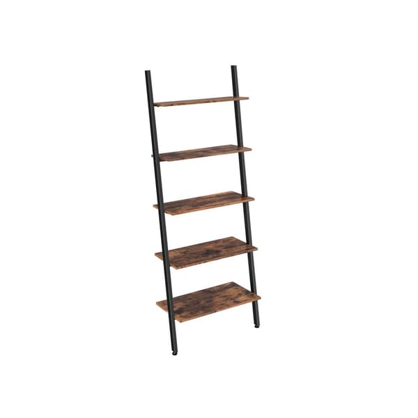 Bogreol - Ladder Rack - 5 niveauer - Industriel design - Brun/sort