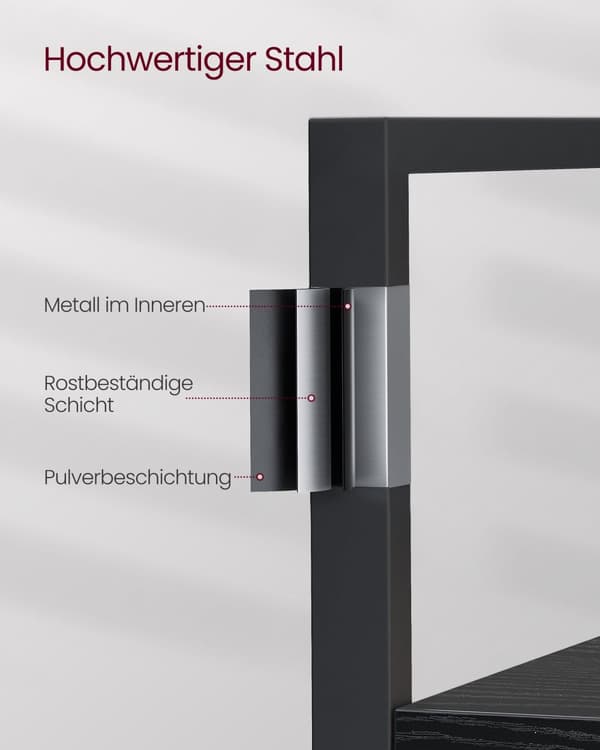 Stående planke - 14 hylder - metalramme