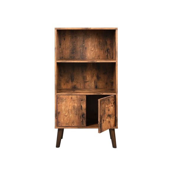 Varastokaappi - Kirjahylly ovet - Retro -suunnittelu - 60 x 30 x 120 cm