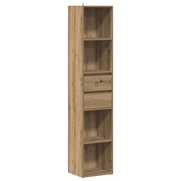 vidaXL Bokhylla hantverksmässig ek 36x30x171 cm konstruerat trä