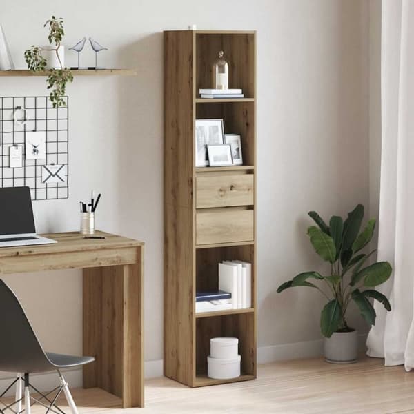 vidaXL Bokhylla hantverksmässig ek 36x30x171 cm konstruerat trä
