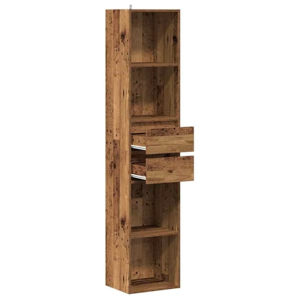 vidaXL Kirjahylly vanhaa puuta 36x30x171 cm lastulevy
