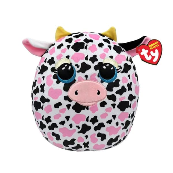 TY Squish a Boo Cuddly Cushion Cow Milkshake 31 cm