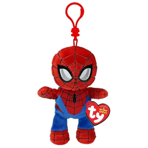 TY Beanie Babies Clip Marvel Plyschleksak Spiderman 12 cm