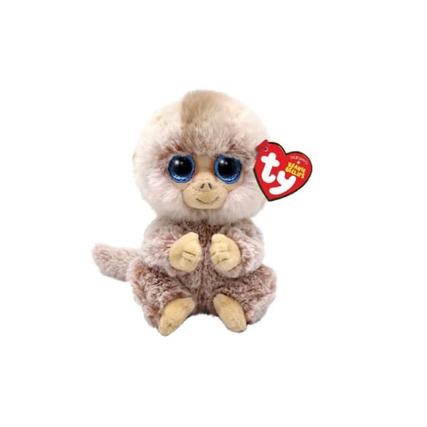 TY Beanie Bebis Magar Gosedjur Monkey Stubby 15 cm