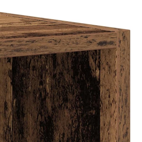 vidaXL bogreol/skænk 66x30x98 cm konstrueret træ antikt træ