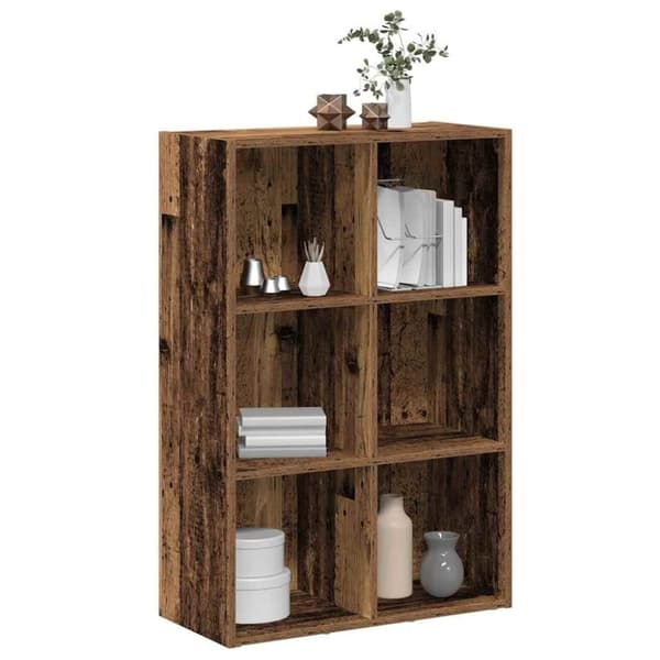 vidaXL bogreol/skænk 66x30x98 cm konstrueret træ antikt træ