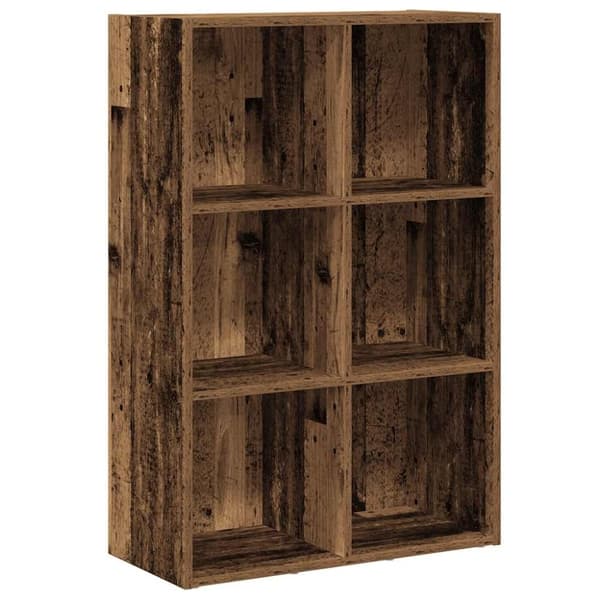 vidaXL Bokhylle/skjenk gammelt tre 66x30x98 cm konstruert tre