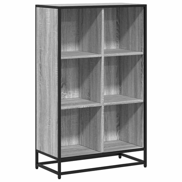 vidaXL bogreol 65,5x33x107,5 cm konstrueret træ grå sonoma-eg