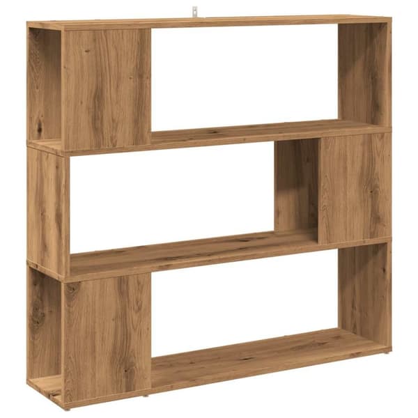 vidaXL Bokhylla/rumsavdelare artisan ek 100x24x94 cm