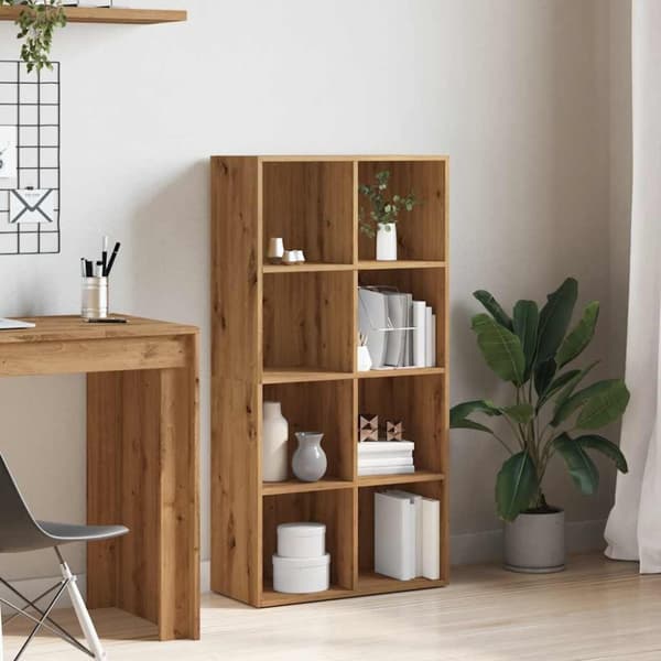 vidaXL bogskab 66x30x130 cm konstrueret træ kunsteg
