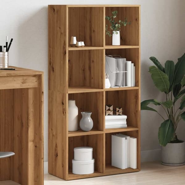 vidaXL bogskab 66x30x130 cm konstrueret træ kunsteg