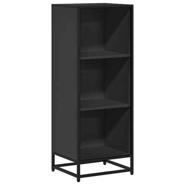 vidaXL Bokhylle svart 40x35x107,5 cm konstruert tre