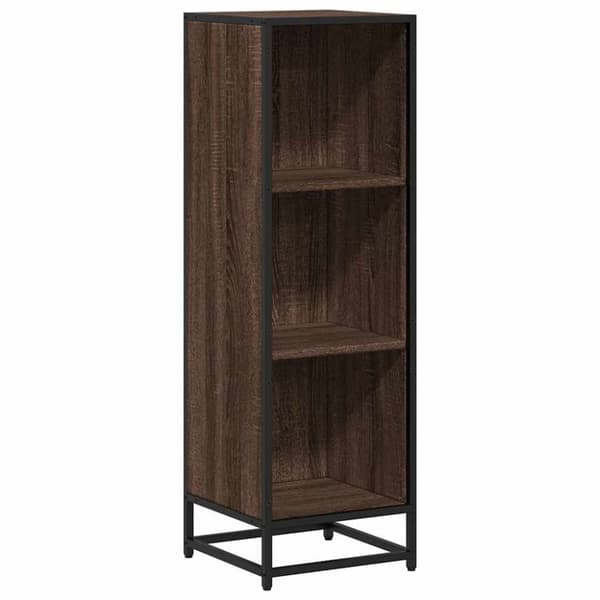 vidaXL Bokhylle brun eik 33,5x33x107,5 cm konstruert tre